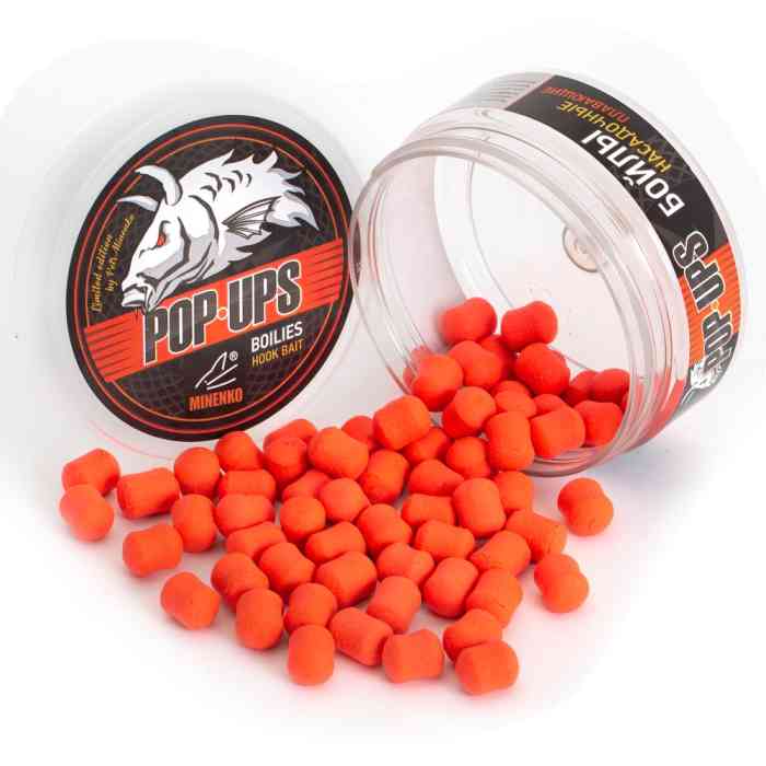 Насадочные бойлы MINENKO POP-UP DUMBELLS STRAWBERRY 11x14мм