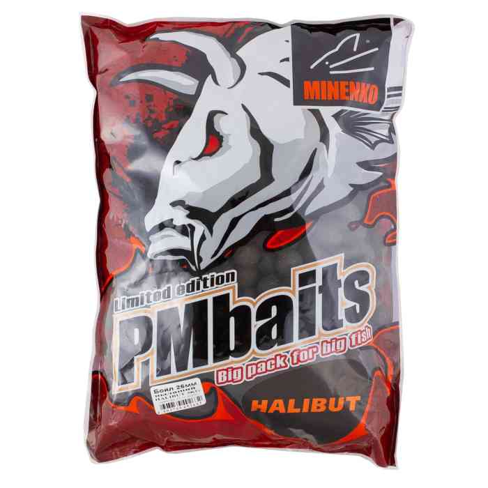 Купить Купить Бойлы пылящие MINENKO Halibut 26мм (3кг)