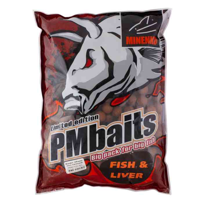 Купить Купить Бойлы пылящие MINENKO Fish & Liver 26мм (3кг)